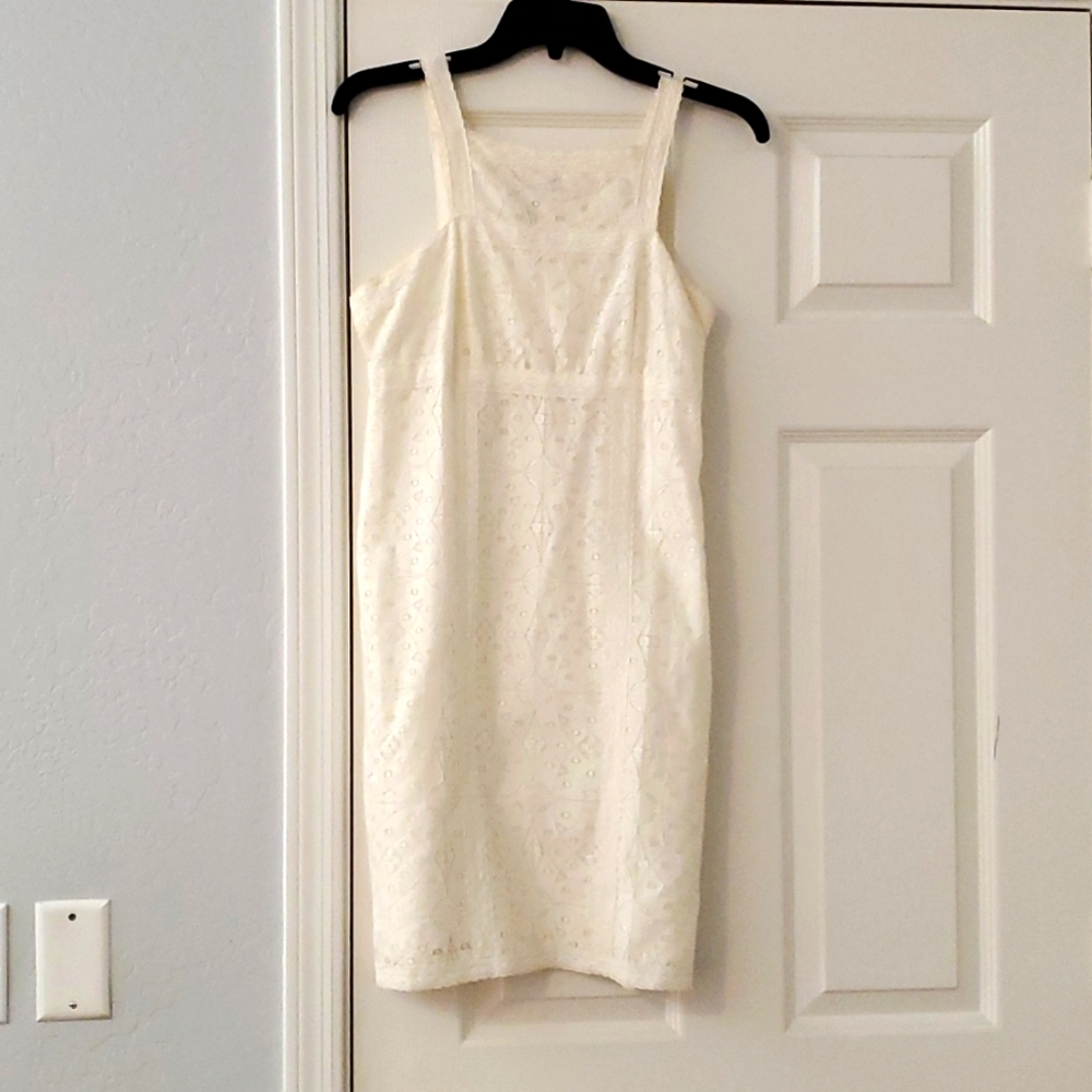 M.J.J.P. off white detailed lace Dress